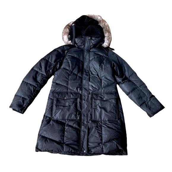 EDDIE BAUER Winter Sub Zero Down Fill Fleece Lined Coat Black EUC - Picture 5 of 16